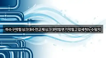 하수구막힘싱크대수전교체싱크대막힘변기막힘고압세척누수탐지