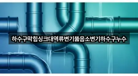 하수구막힘싱크대역류변기뚫음소변기하수구누수