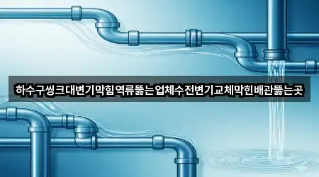 하수구씽크대변기막힘역류뚫는업체수전변기교체막힌배관뚫는곳