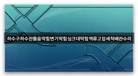 하수구하수관뚫음막힘변기막힘싱크대막힘역류고압세척배관수리
