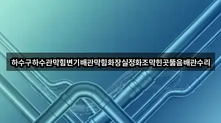 하수구하수관막힘변기배관막힘화장실정화조막힌곳뚫음배관수리