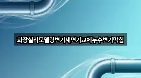 화장실리모델링변기세면기교체누수변기막힘